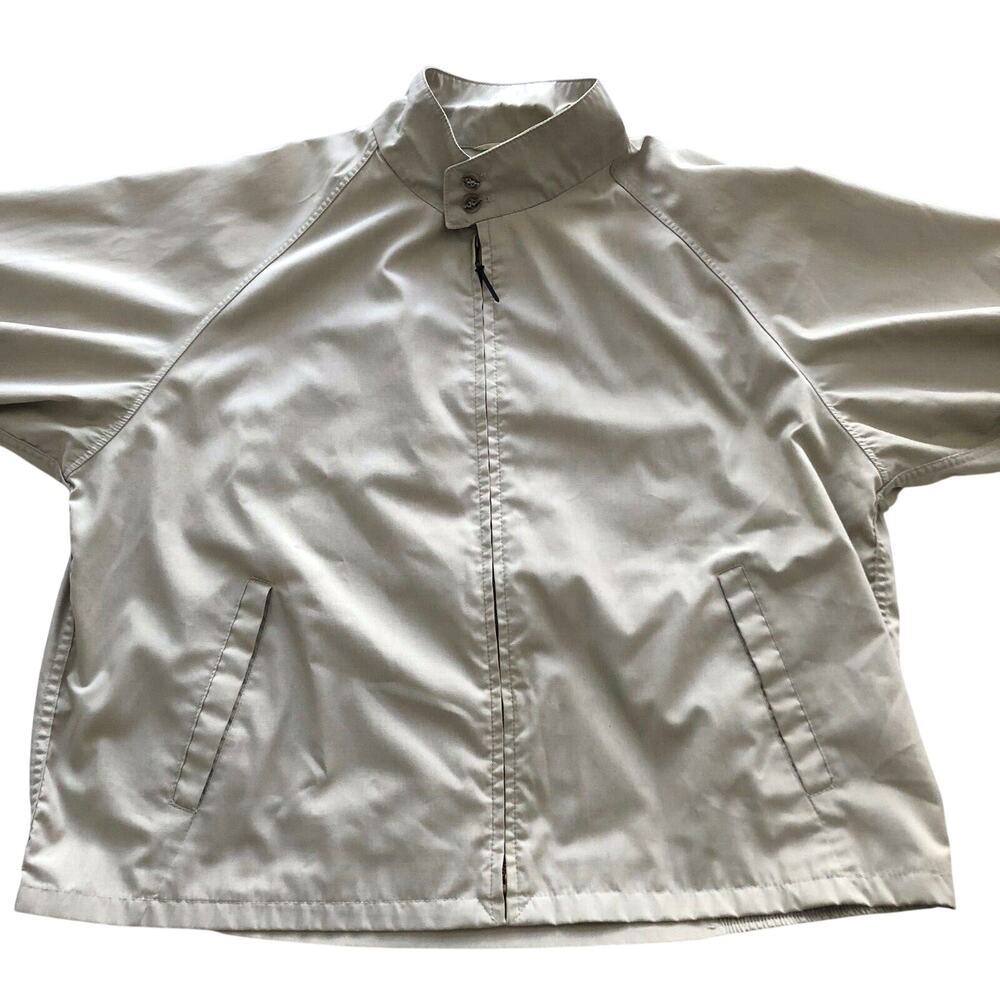 English Squire Jacket Classic Light Tan Size 50 Poly Cotton Blend Vintage